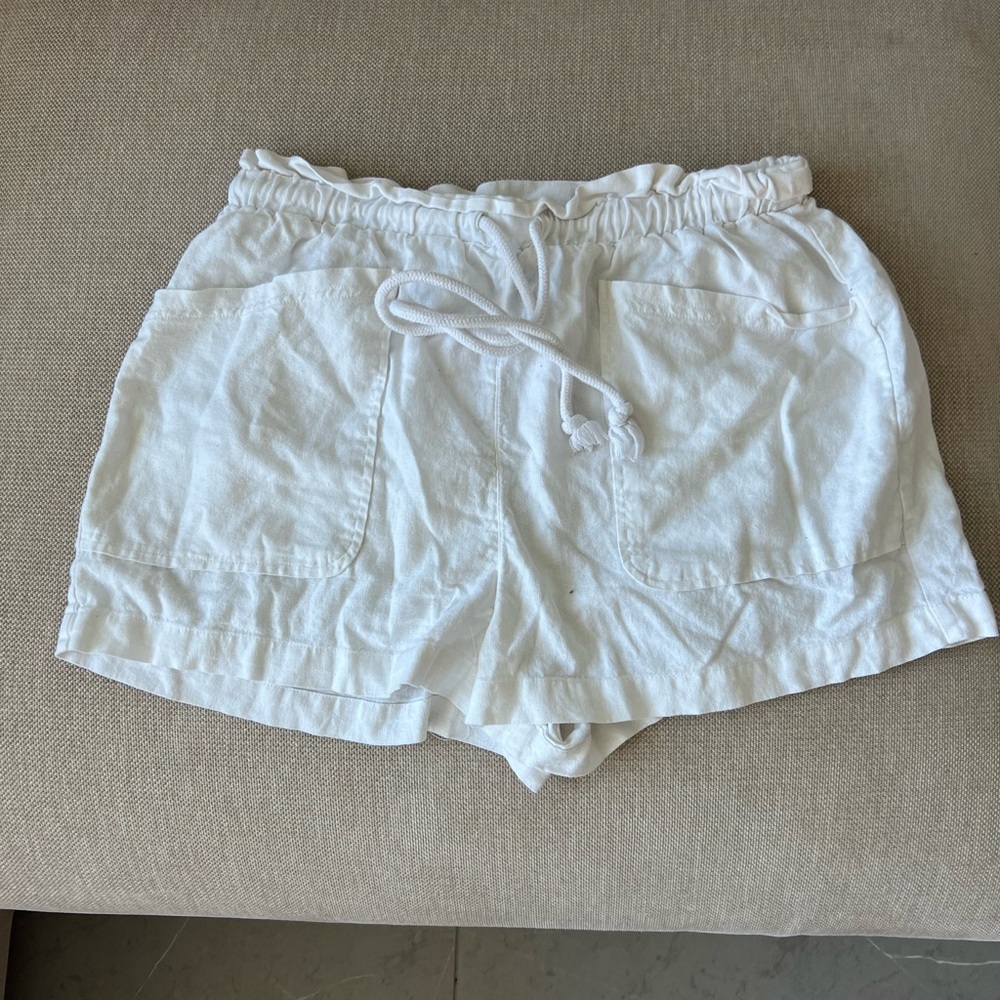 Two White and Beige Shorts for beach day